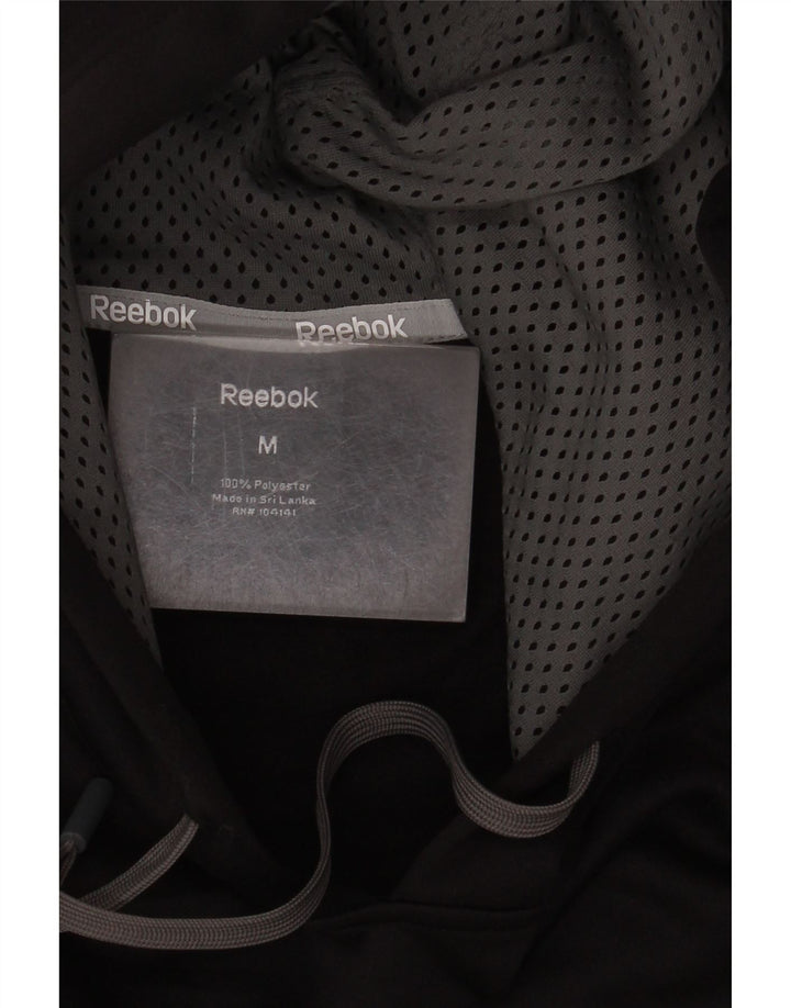 Reebok muška majica s kapuljačom Srednji crni poliester