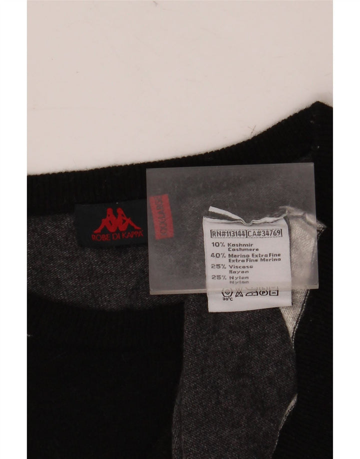 KAPPA muški džemper s okruglim izrezom 3XL sivi prugasti kašmir