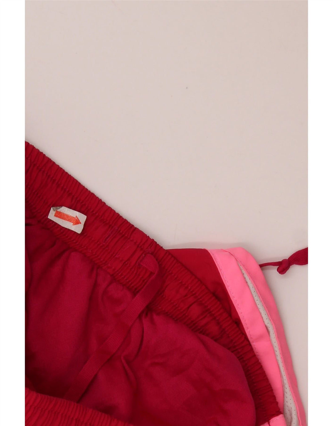 NIKE Ženske Dri Fit Sportske Kratke Hlače UK 10 Mali Red Colourblock Poliester