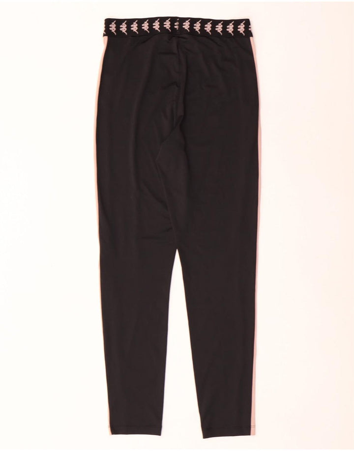 Kappa Ženske Tezenis Graphic Leggings UK 8 Small Black Colourblock