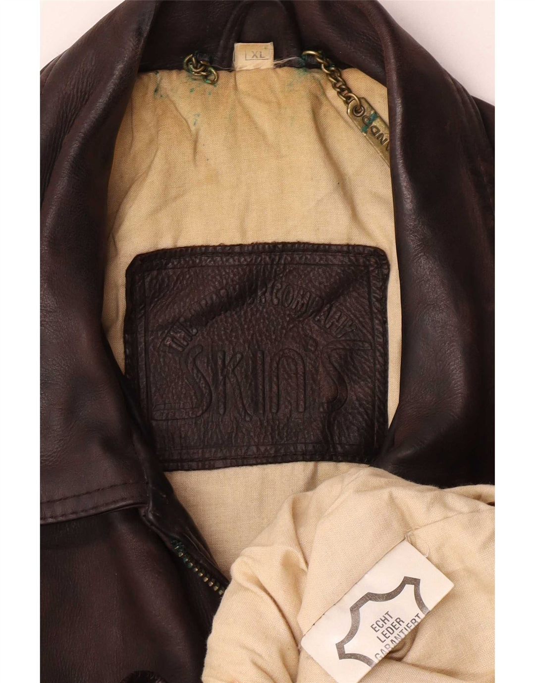Vintage muška kožna jakna UK 42 XL smeđa