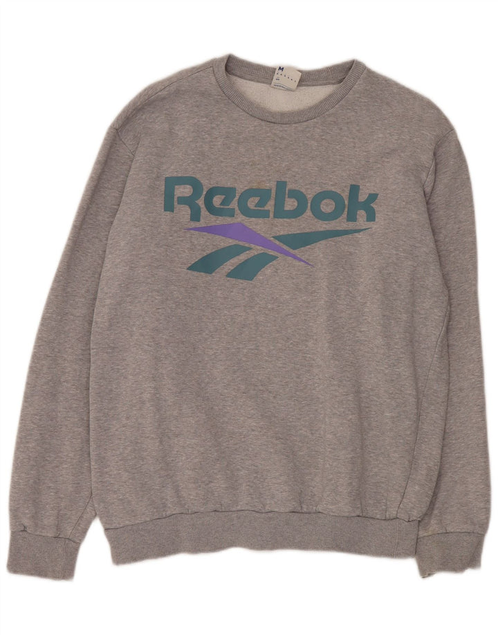 Reebok muška majica s grafičkim motivima srednje sivi pamuk