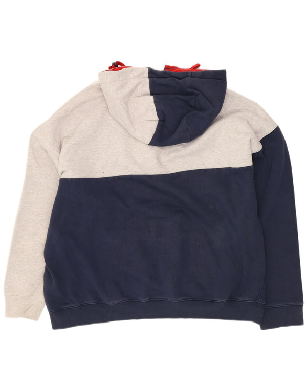 Tommy Hilfiger muška majica s kapuljačom s dugmadima srednje plave boje