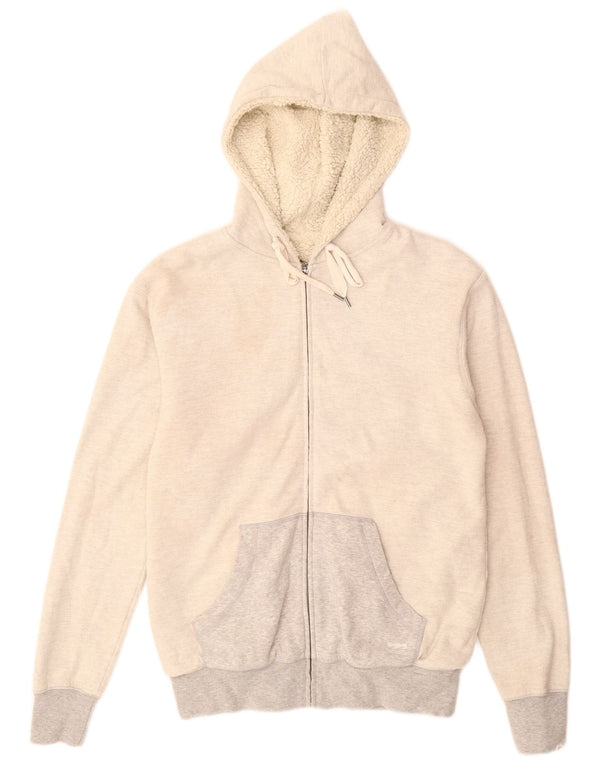 BILLABONG ženski pulover s kapuljačom s patentnim zatvaračem UK 8, mala siva boja