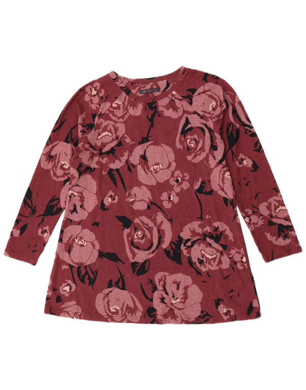 Marks & Spencer Ženska majica dugih rukava s grafikama UK 16 Large Burgundy Floral