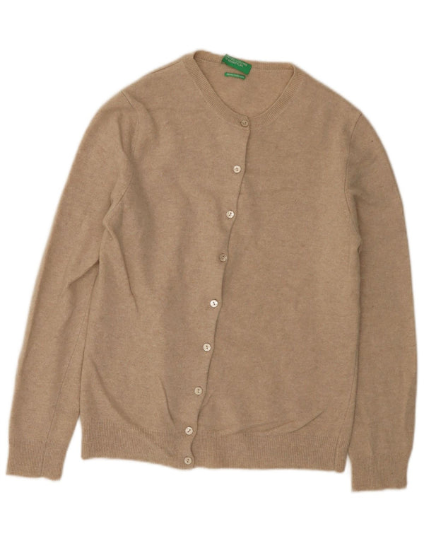 Benetton ženski kardigan pulover UK 12 srednje bež nova vuna