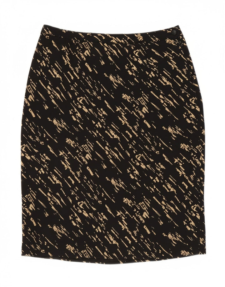 VINTAGE Womens Abstract Pattern Pencil Skirt W27 Small Black Vintage Vintage and Second-Hand Vintage from Messina Hembry 