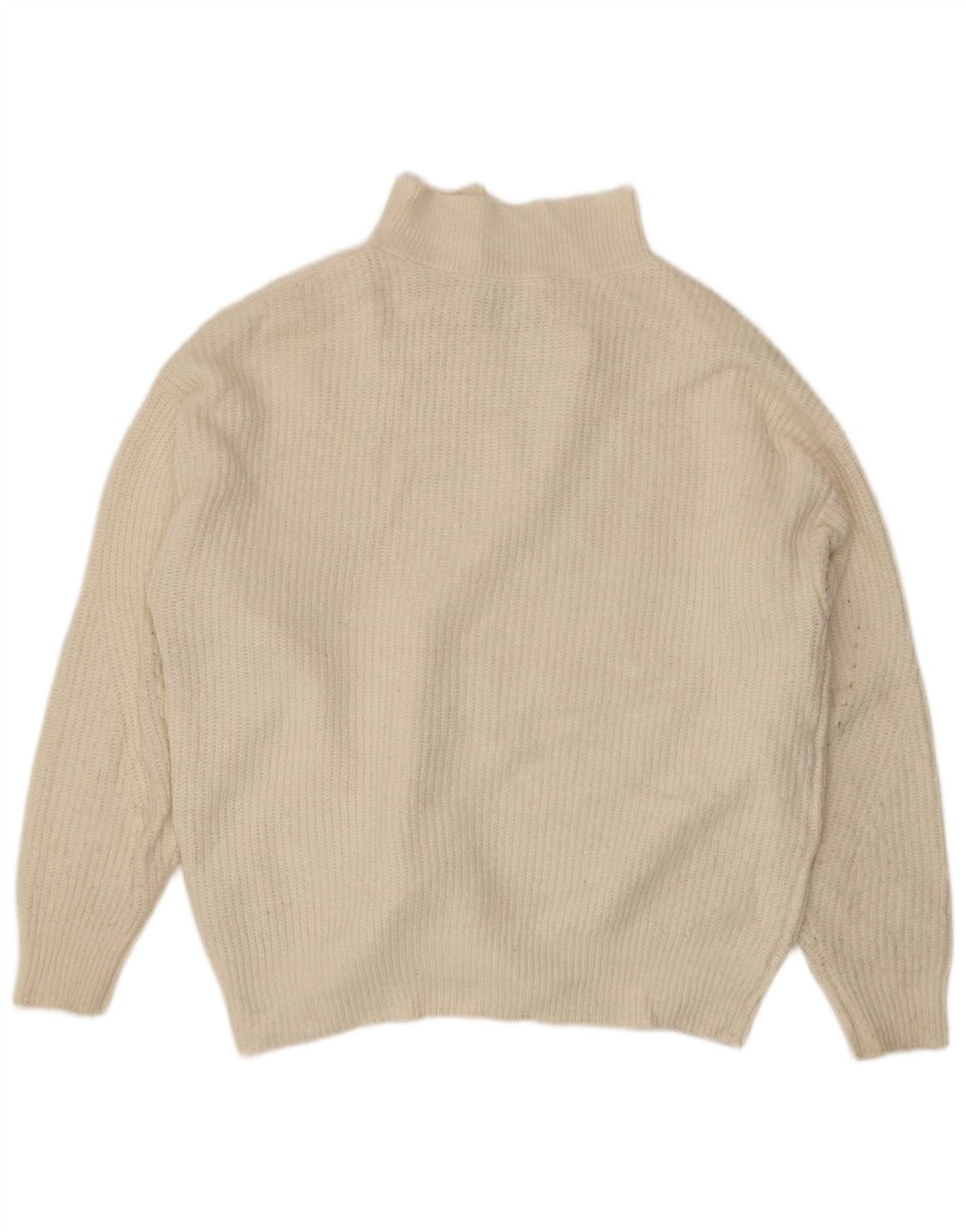 Jack Wills, ženski džemper s izrezom i patentnim zatvaračem, UK 14, veliki sivo bijeli akril