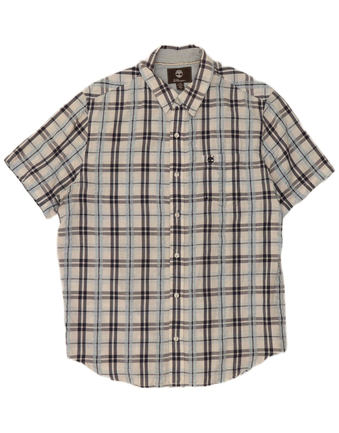 Timberland muška majica Earthkeepers Regular Fit, veliki bijeli karirani
