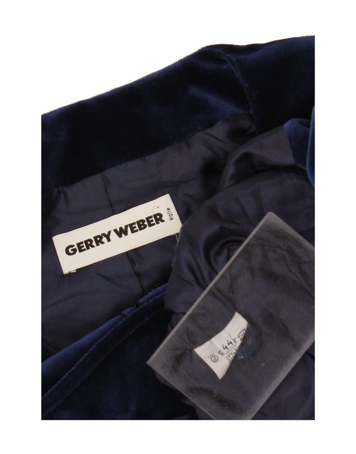 GERRY WEBER Womens Blazer Jacket IT 44 Medium Navy Blue Cotton Vintage Gerry Weber and Second-Hand Gerry Weber from Messina Hembry 