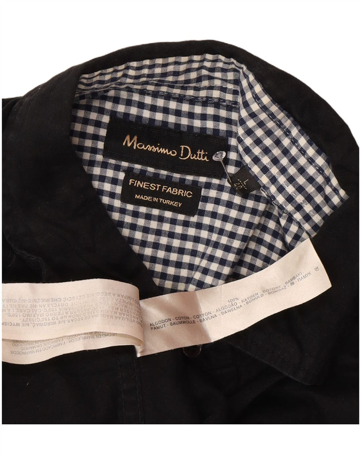 MASSIMO DUTTI Muška košulja EU 40 Srednje crni pamuk u boji