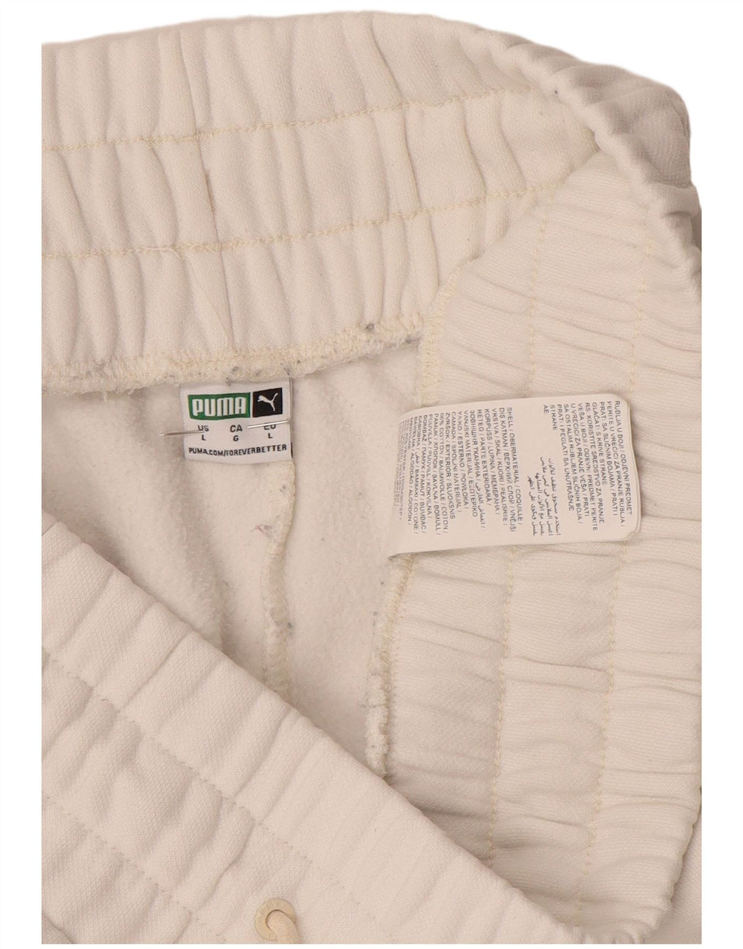 PUMA Muška trenirka Hlače Joggers Large White Pamuk