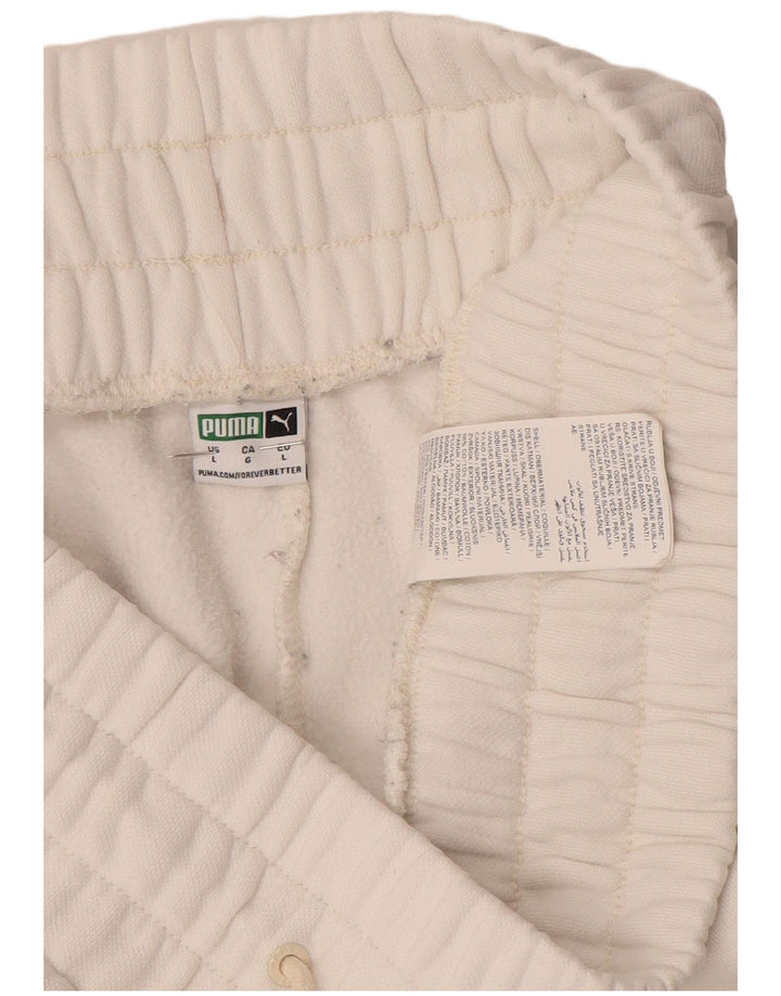 PUMA Muška trenirka Hlače Joggers Large White Pamuk