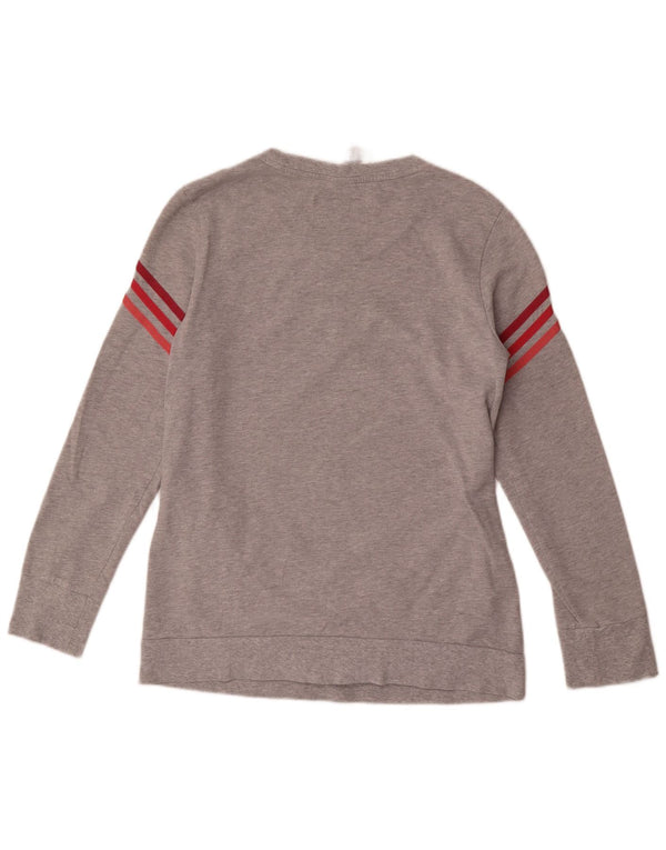Adidas ženska majica s kratkim rukavima UK 12/14 srednje sivi flekasti pamuk