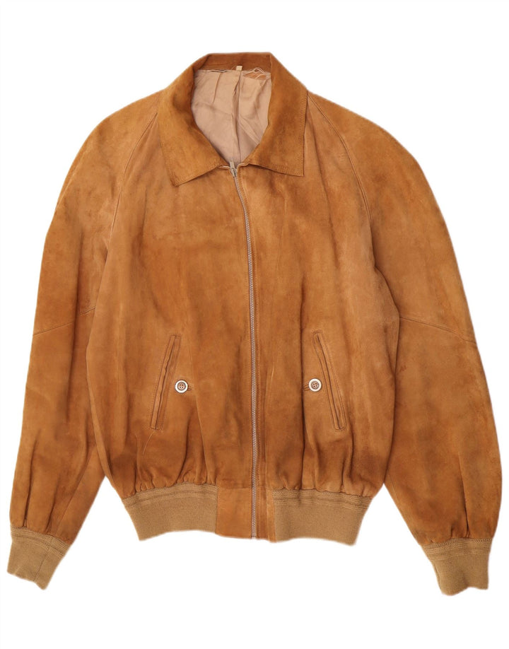 Vintage muška bomber jakna od brušene kože UK 38 srednje smeđa
