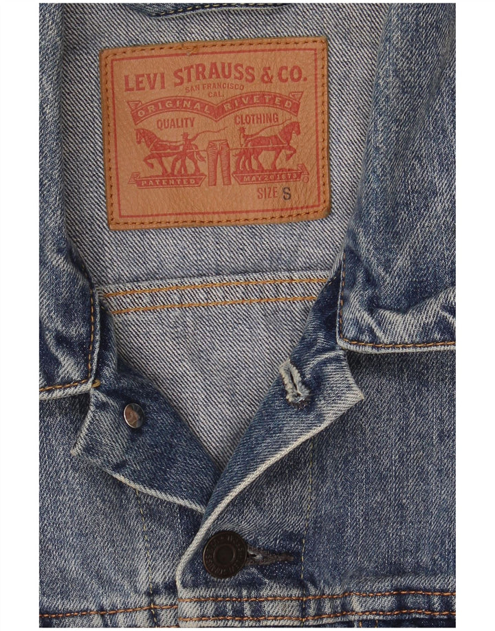 Levi's ženska traper jakna UK 10 Small Blue Cotton