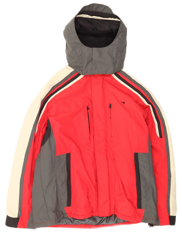 Diadora muška skijaška jakna s kapuljačom UK 42 XL Red Colourblock poliamid