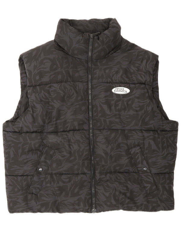 No Fear muška grafička podstavljena jakna UK 42 XL crna poliester s životinjskim printom