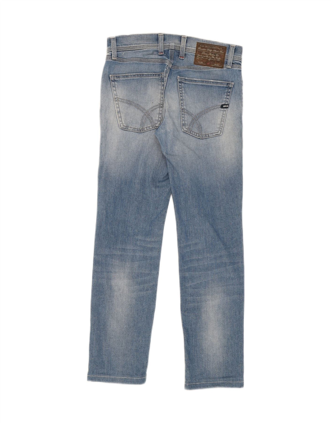 GAS Womens Distressed Slim Jeans W28 L27 Blue Cotton Vintage Gas and Second-Hand Gas from Messina Hembry 