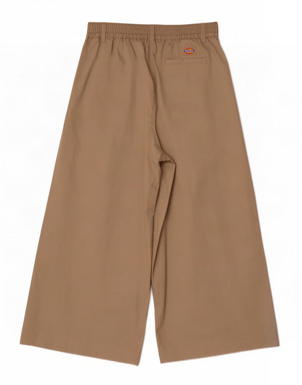 Dickies ženske kratke hlače visokog struka širokih nogavica W26 L24 bež pamuk