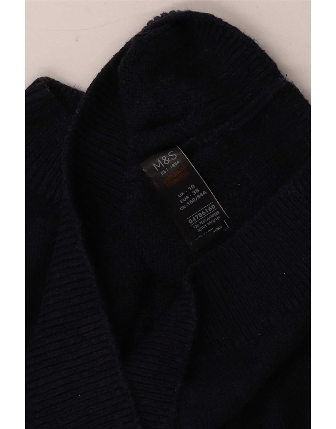 Marks & Spencer ženski džemper s kornjačičastim ovratnikom UK 10 Mali tamnoplavi