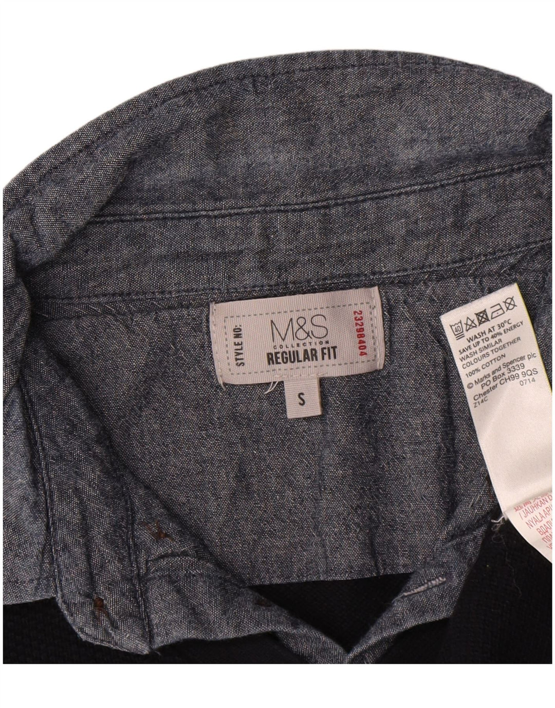 Marks & Spencer muški pulover s polo ovratnikom Regular Fit mali tamnoplavi