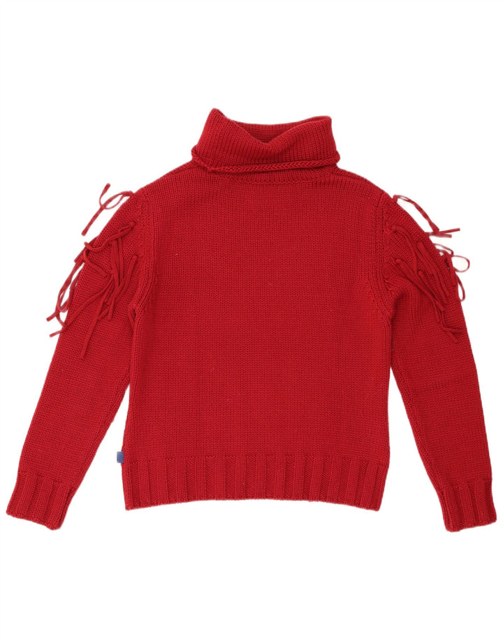 BYBLOS ženski pulover s rol izrezom UK 12 Srednje tamnocrvena vuna