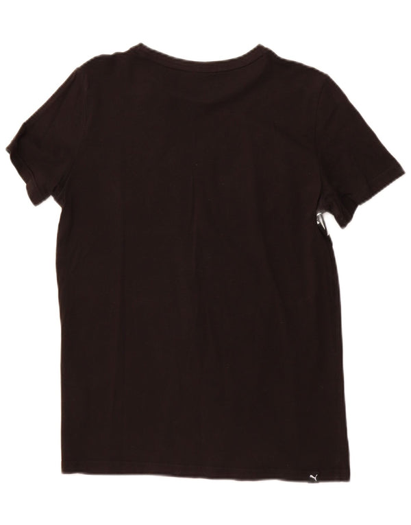 PUMA Boys Graphic T-Shirt Top 13-14 Years Black Pamuk