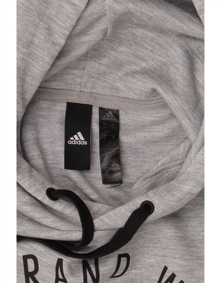 Adidas muška majica s kapuljačom s grafičkim motivima, mali sivi poliester
