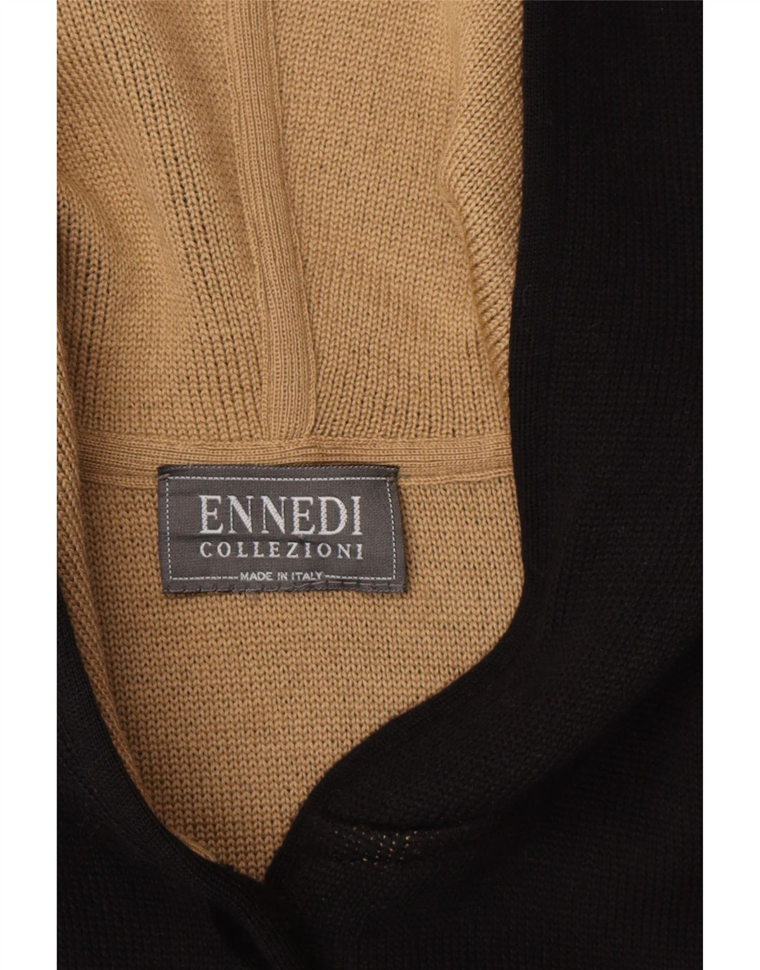 ENNEDI Womens Hooded Overcoat UK 14 Large Black Wool Vintage Ennedi and Second-Hand Ennedi from Messina Hembry 