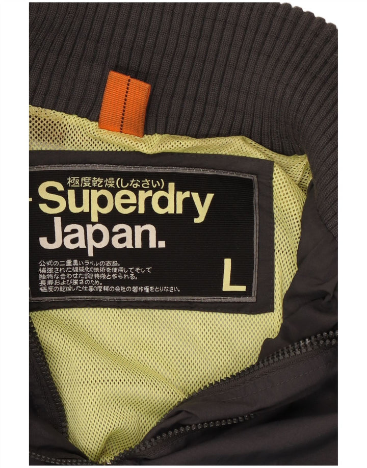 SUPERDRY ženska jakna vjetrovka UK 16 Veliki sivi najlon