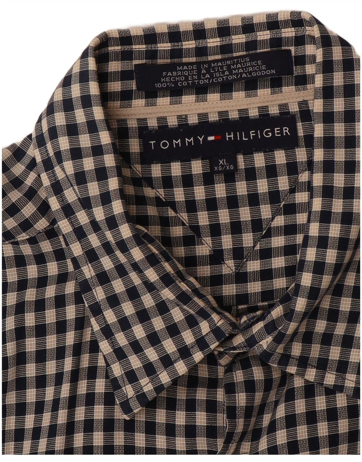 TOMMY HILFIGER Muška košulja XL crni pamuk na karo