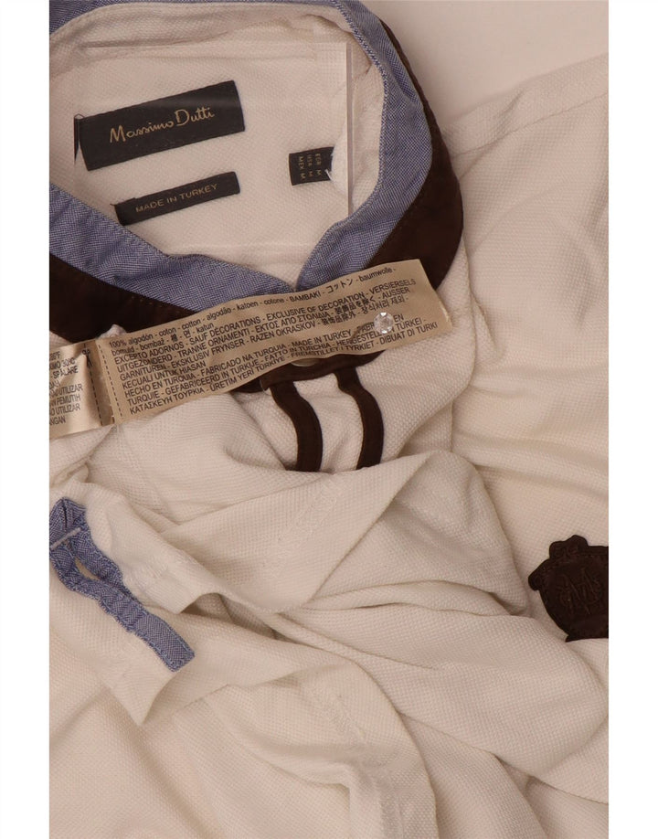 Massimo Dutti muška polo majica srednje bijele boje, pamuk
