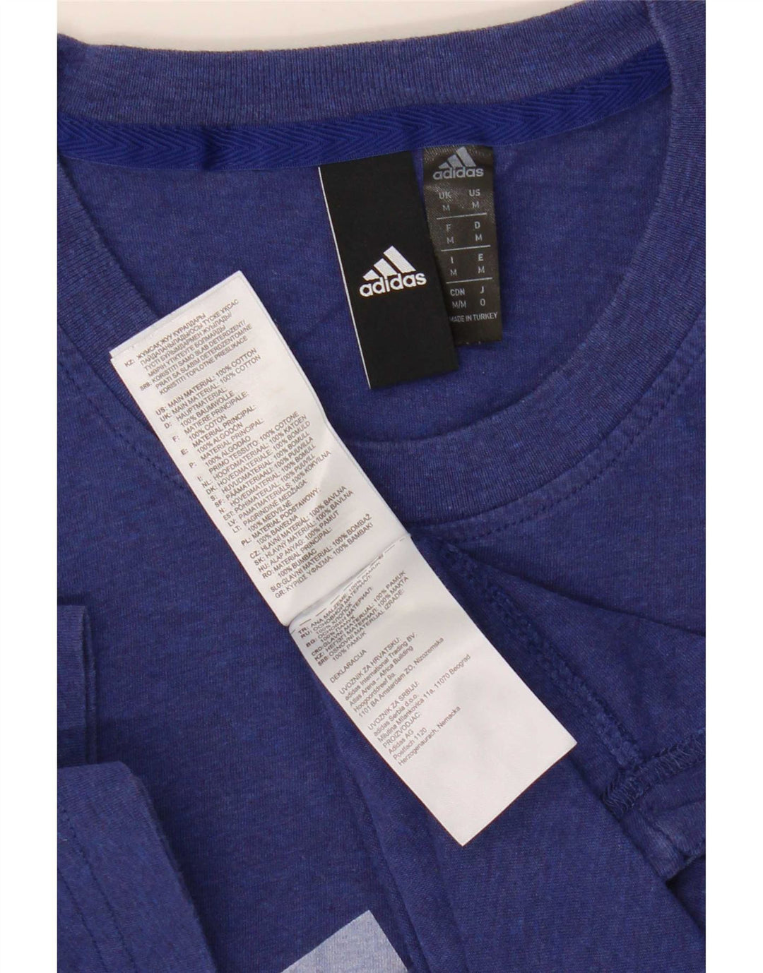 Adidas muška majica s grafičkim motivima srednje plavi pamuk