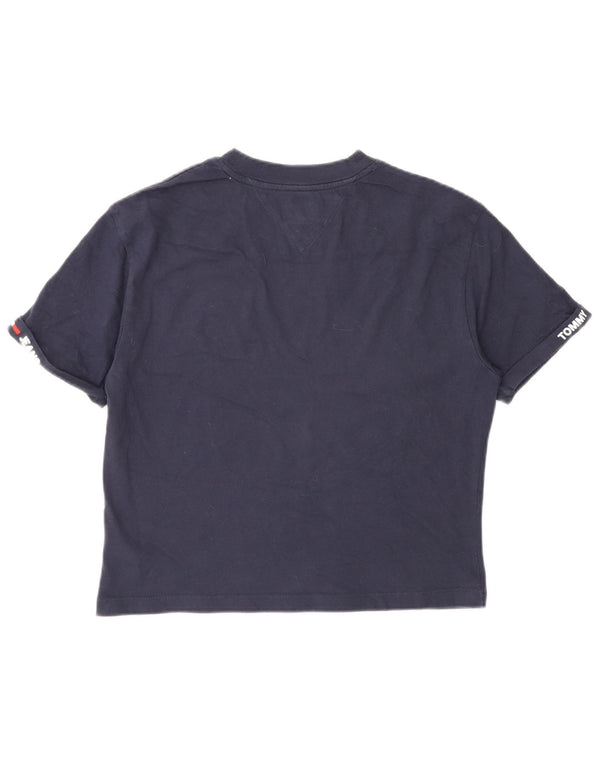 Tommy Hilfiger Ženska majica kratkih rukava s grafičkim motivima UK 10 Mala tamnoplava pamuk