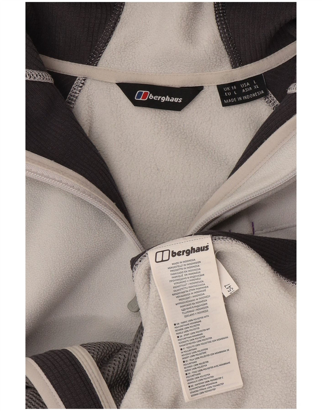 Berghaus ženska jakna od flisa s kapuljačom UK 14 Large Off White Poliester