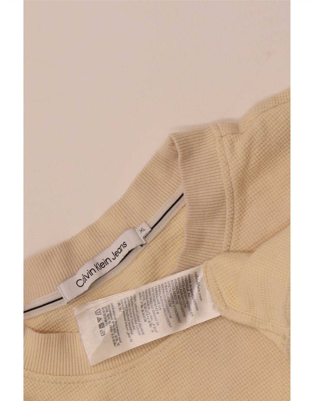 Calvin Klein muška majica dugih rukava XL bež pamuk
