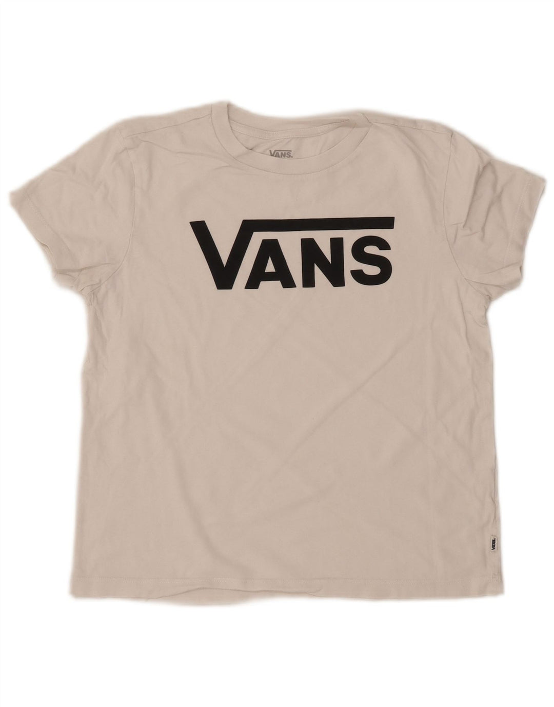 VANS Womens Graphic T-Shirt Top UK 10 Small Off White