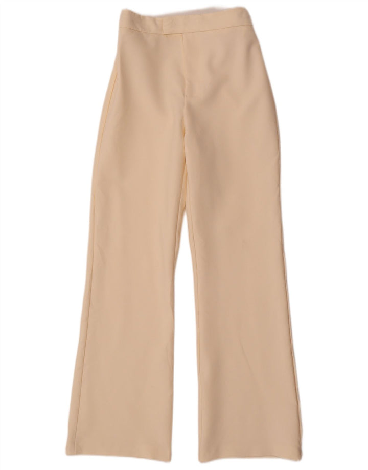 Ležerne hlače visokog struka ZARA za djevojčice 13-14 godina W26 L28 sivobijele