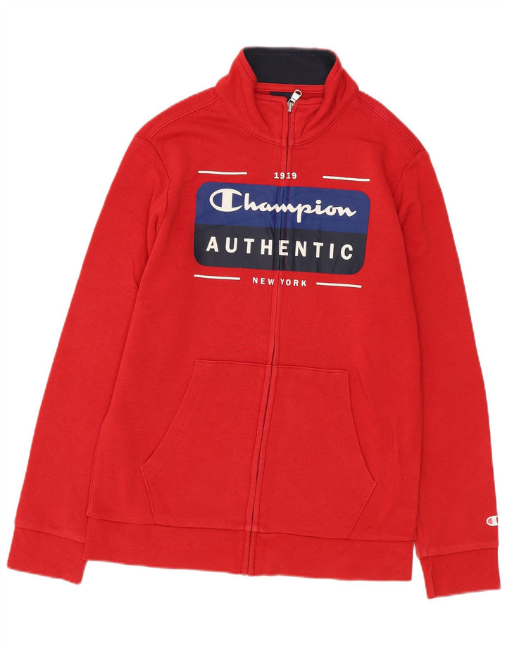 Champion Boys Graphic Sweatshirt Džemper 11-12 Years Large Red