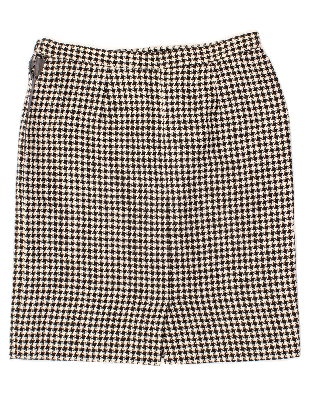VINTAGE Womens Straight Skirt IT 46 Large W32  Black Houndstooth Vintage Vintage and Second-Hand Vintage from Messina Hembry 