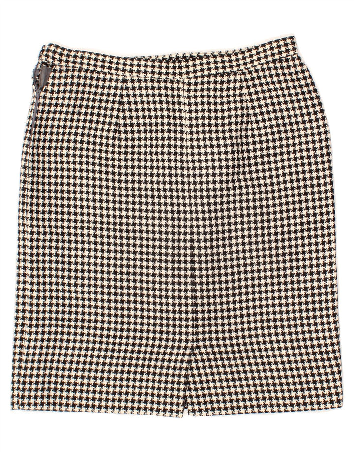 VINTAGE Womens Straight Skirt IT 46 Large W32  Black Houndstooth Vintage Vintage and Second-Hand Vintage from Messina Hembry 