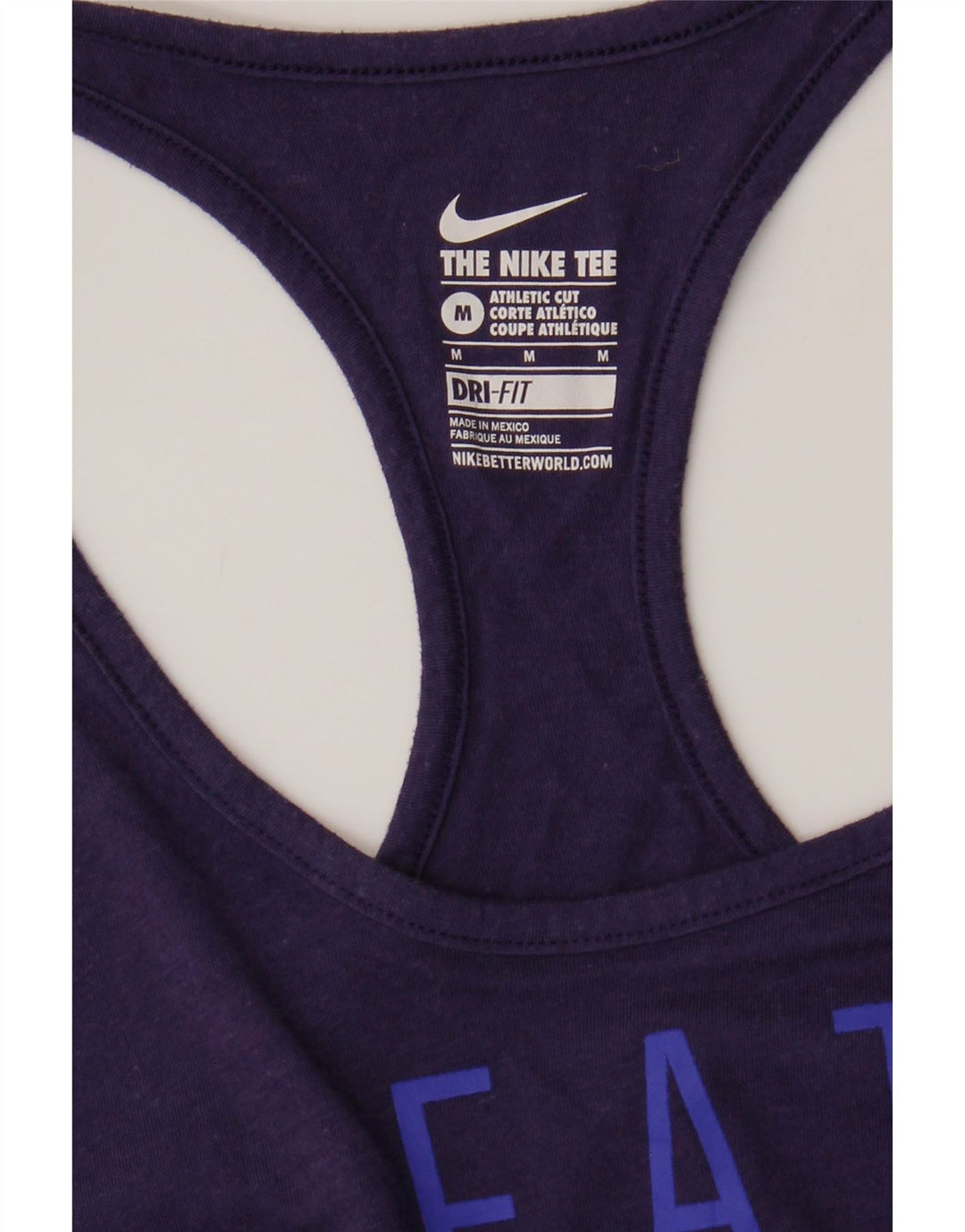 Nike Ženska Dri Fit Graphic Vest Top UK 12 srednje ljubičasta