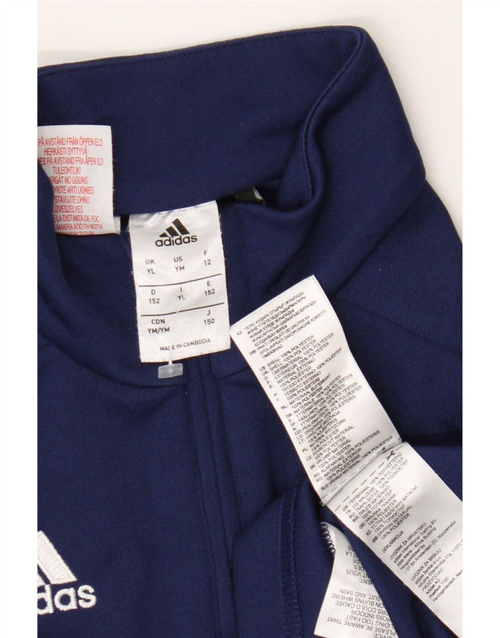 Adidas Boys Climalite Pulover Trenirka Top 11-12 Years Large Navy Blue