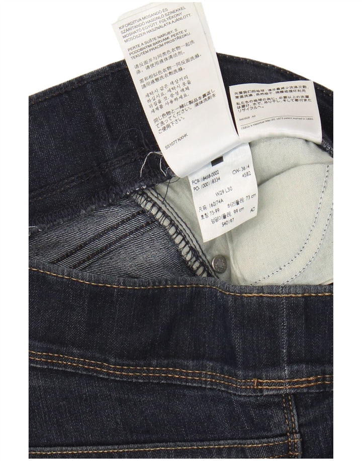LEVI'S ženske uske traperice W29 L30 tamnoplavi pamuk