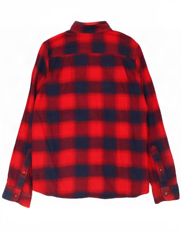 Hollister muška flanelska košulja XL, crveni karirani pamuk