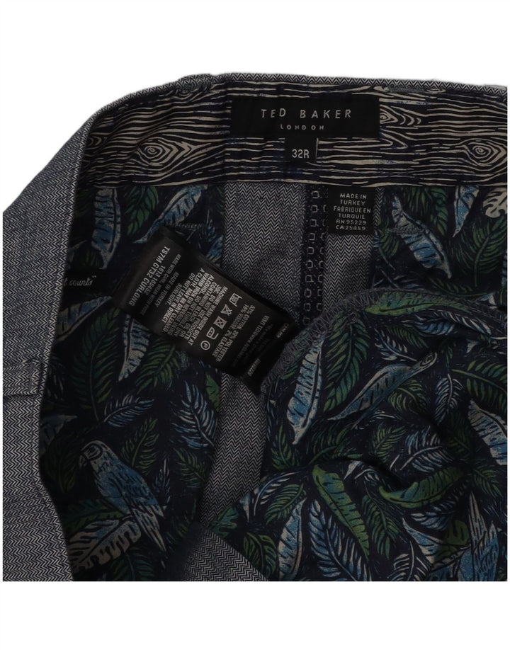 Ted Baker Muške uske hlače W32 L31 Sivi pamuk