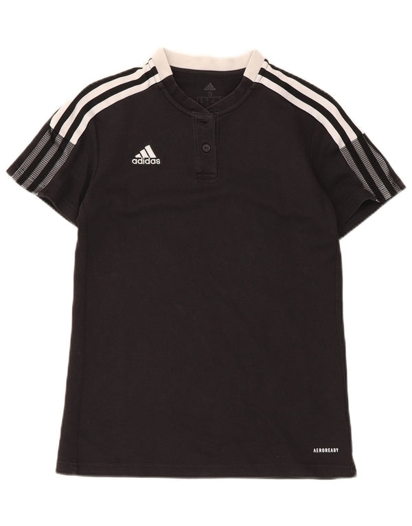 Adidas Ženska Aeroready majica kratkih rukava UK 8/10 Mali crni pamuk