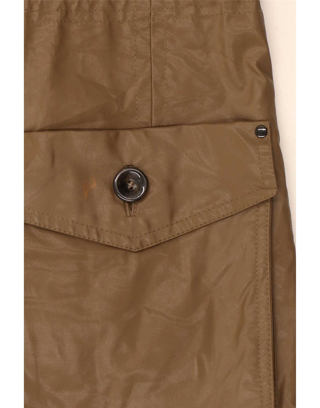 Massimo Dutti ženska parka jakna s kapuljačom UK 12 srednje bež pamuk