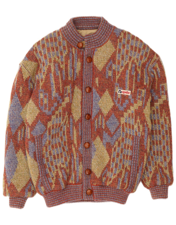 DOLOMITEN Mens Knit Reversible Jacket UK 38 Medium Multicoloured Geometric